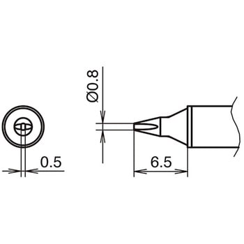 适用于IH电烙铁的T31系列烙铁头HAKKO白光T31B-03D08